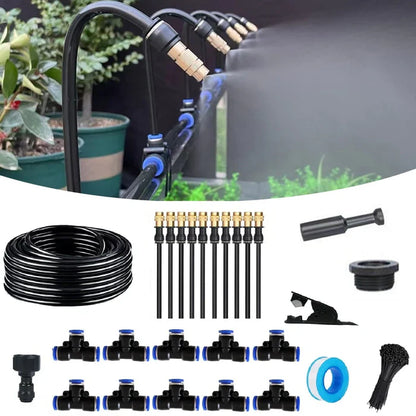 Kit de système d'irrigation par brumisation réglable pour jardin avec buses de pulvérisation