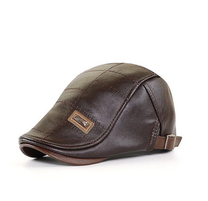 Béret vintage pour homme effet cuir