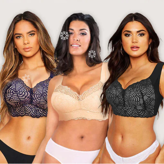 Ensemble de soutien-gorge et soutien-gorge de maintien en dentelle sans coutures Ultimate Lift (3 pièces)