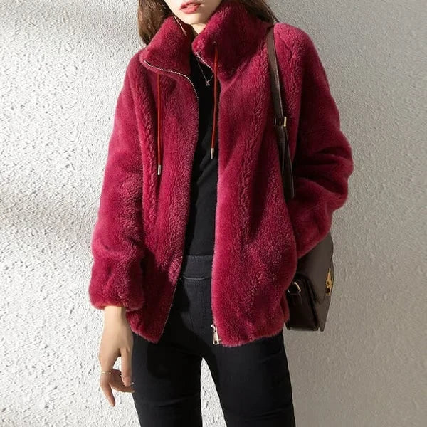 🔥Manteau rembourré Veste polaire double face à col montant