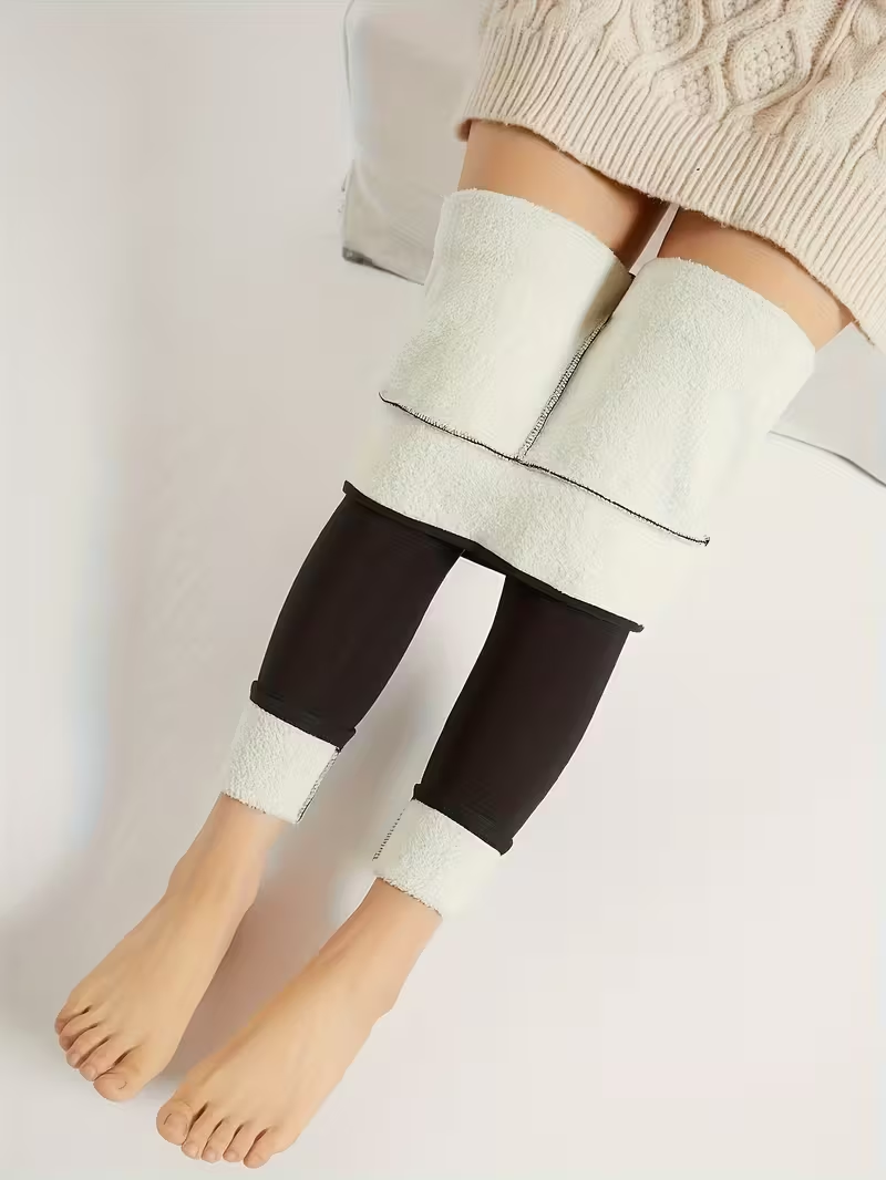 Leggings doublés en polaire pour femmes