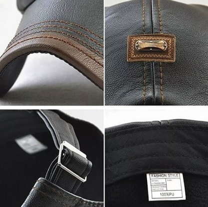 Béret vintage pour homme effet cuir
