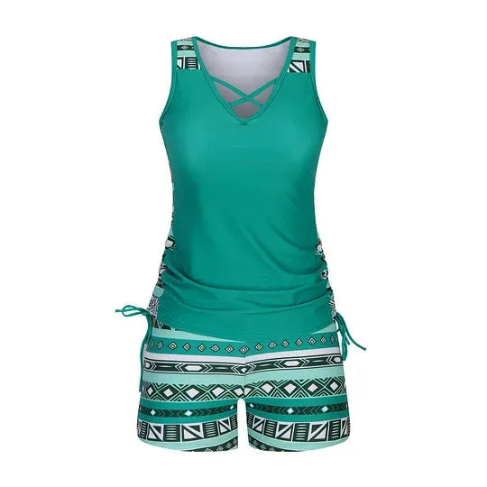Ensemble Maillot de Bain Tankini Imprimé pour Femme