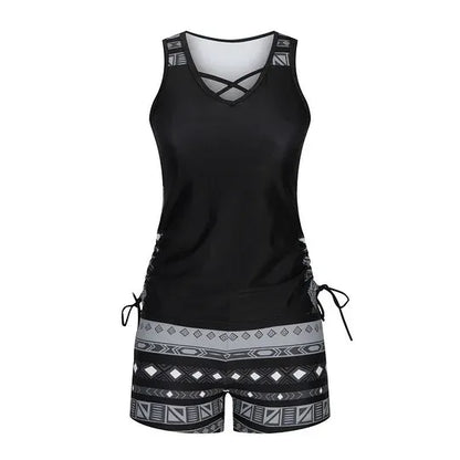 Ensemble Maillot de Bain Tankini Imprimé pour Femme
