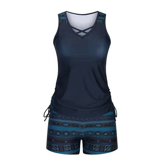 Ensemble Maillot de Bain Tankini Imprimé pour Femme