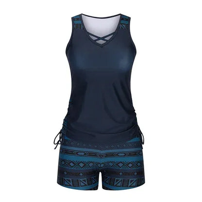 Ensemble Maillot de Bain Tankini Imprimé pour Femme