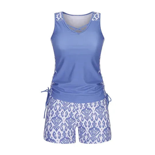 Ensemble Maillot de Bain Tankini Imprimé pour Femme