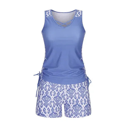 Ensemble Maillot de Bain Tankini Imprimé pour Femme
