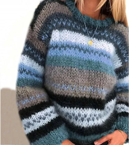 Pull en maille confortable à manches longues pour femme
