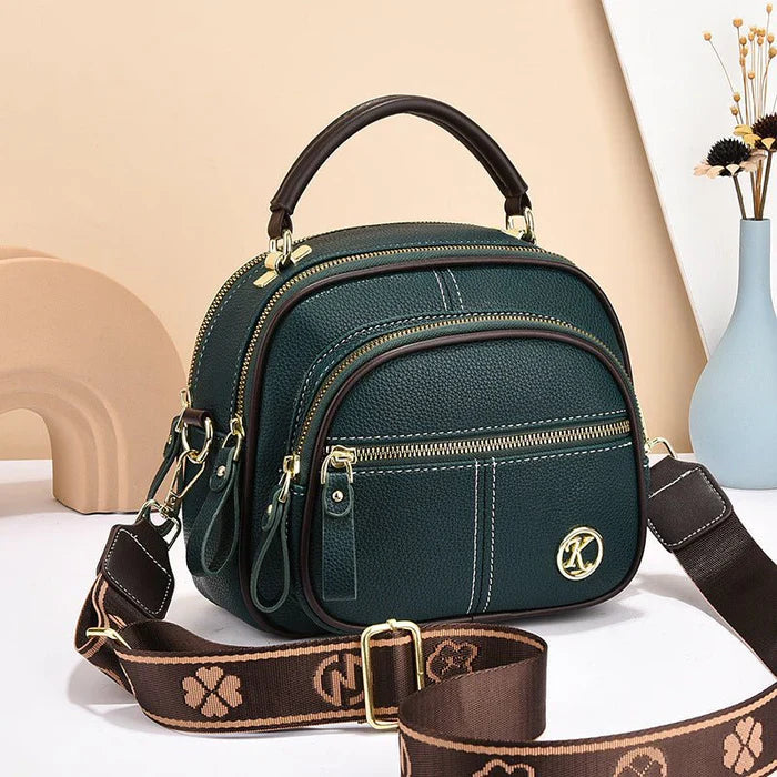 Sac Bandoulière Femme Classique en Similicuir PU à Compartiments Multiples