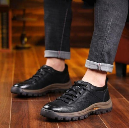 Chaussures de marche effet cuir résistantes à l’humidité pour hommes