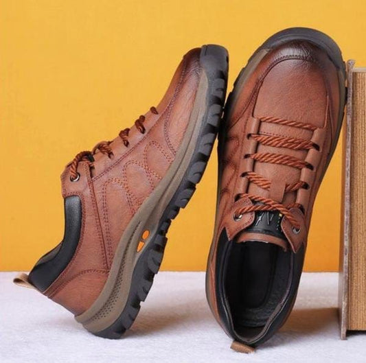 Chaussures de marche effet cuir résistantes à l’humidité pour hommes