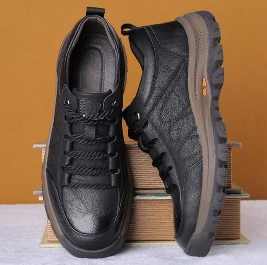 Chaussures de marche effet cuir résistantes à l’humidité pour hommes