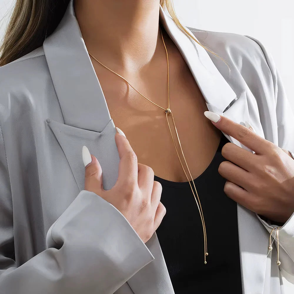 Cheville ajustable à chaîne serpent polie pour femme