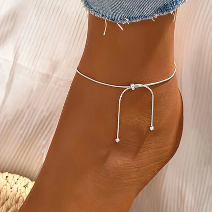 Cheville ajustable à chaîne serpent polie pour femme