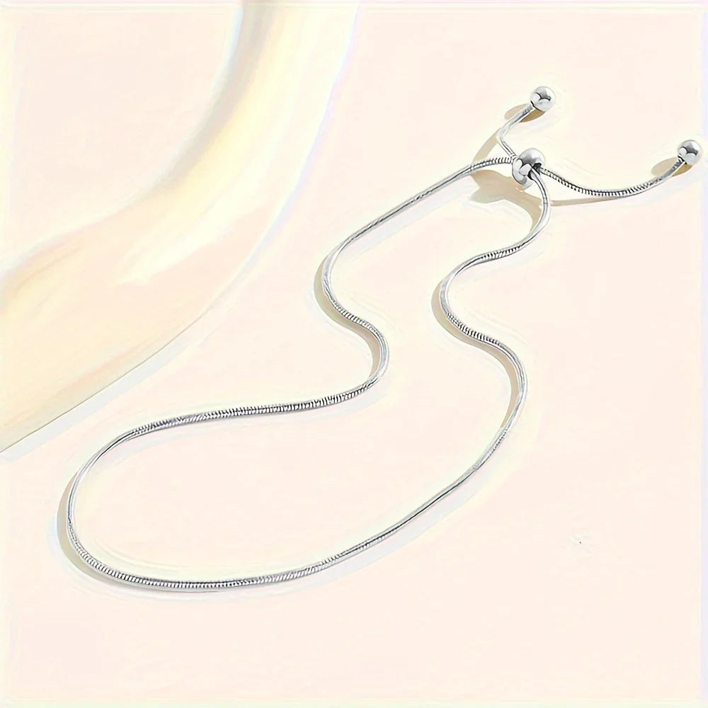 Cheville ajustable à chaîne serpent polie pour femme