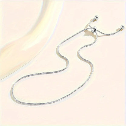 Cheville ajustable à chaîne serpent polie pour femme