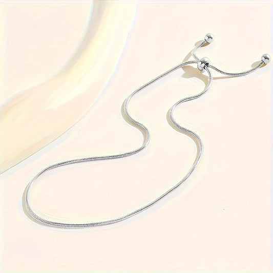 Cheville ajustable à chaîne serpent polie pour femme