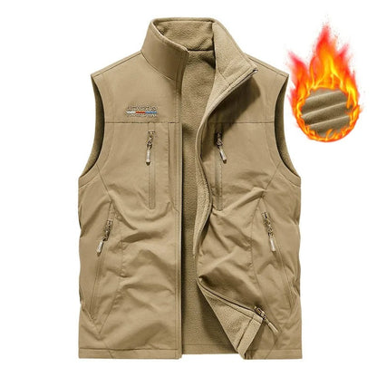 Veste sans manches utilitaire oversize pour homme, à poches multiples