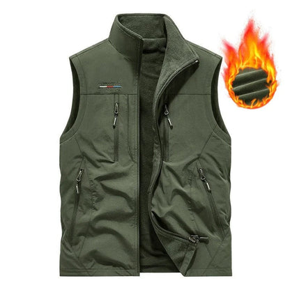 Veste sans manches utilitaire oversize pour homme, à poches multiples