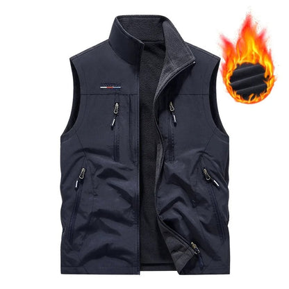 Veste sans manches utilitaire oversize pour homme, à poches multiples