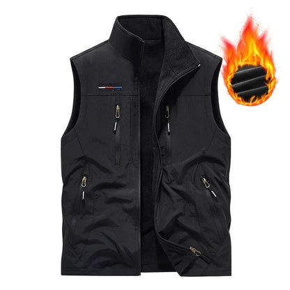 Veste sans manches utilitaire oversize pour homme, à poches multiples