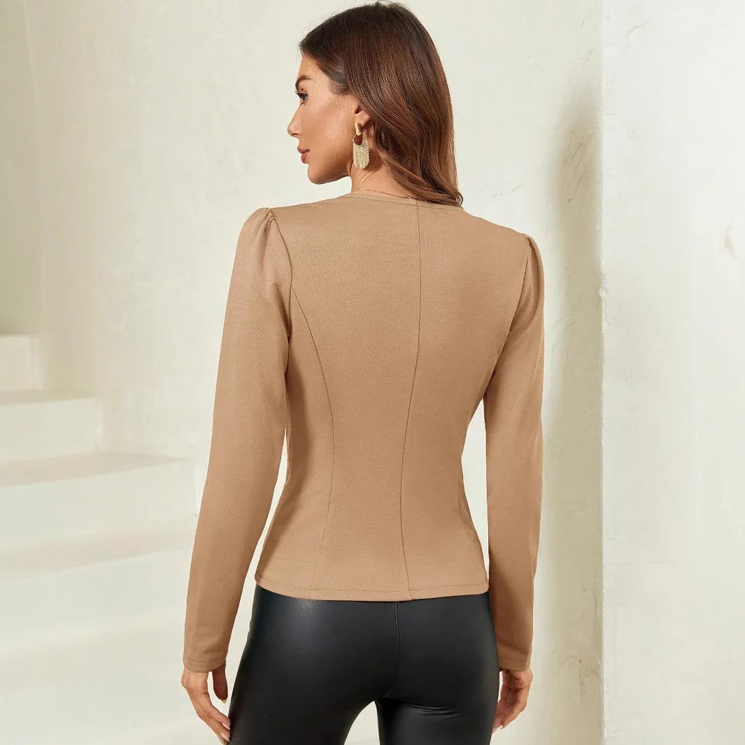 Veste cintrée boutonnée pour femme