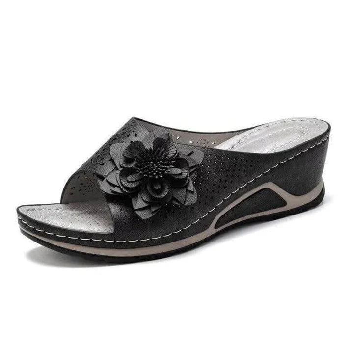 Sandales confortables en similicuir souple avec soutien de la voûte plantaire