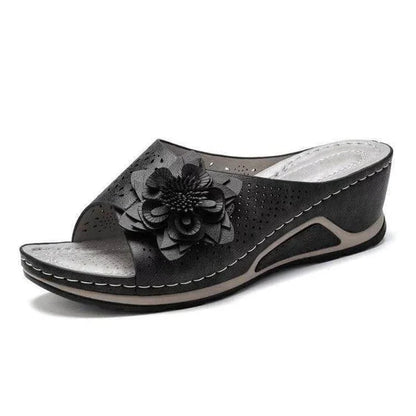 Sandales confortables en similicuir souple avec soutien de la voûte plantaire