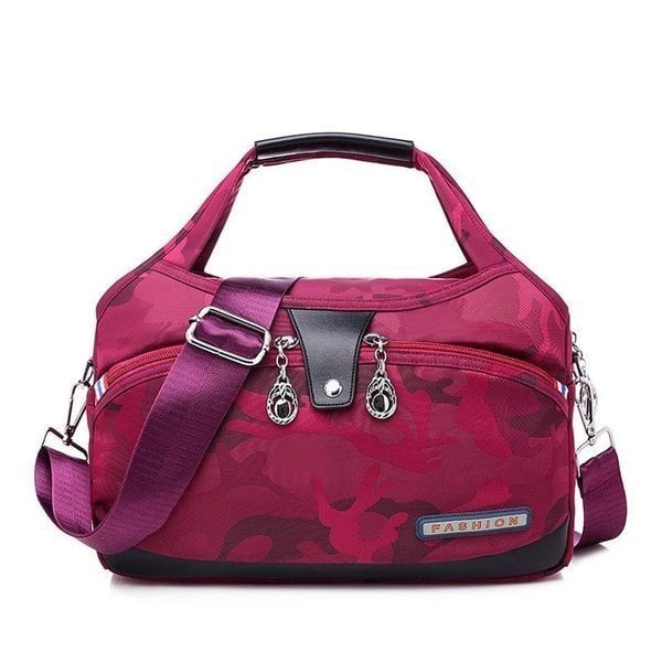 Sac bandoulière antivol multipoches en nylon pour femme