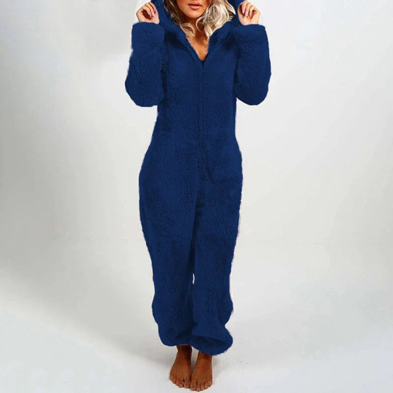 Combinaison pyjama à capuche en peluche