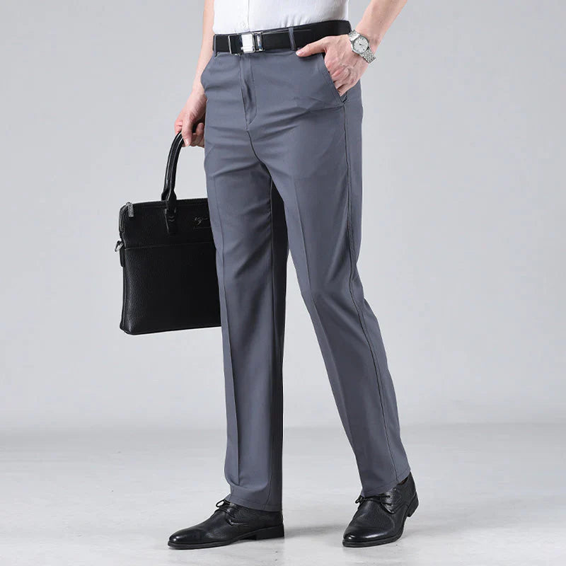 Pantalon élégant taille haute pour homme