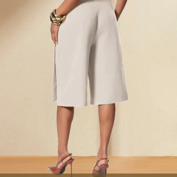 Pantalon Jupe-Culotte Portefeuille à Nouer pour Femme
