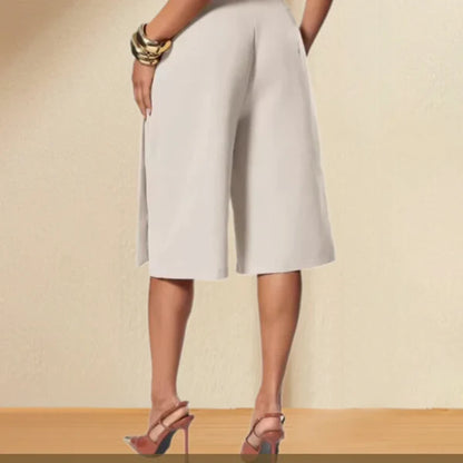 Pantalon Jupe-Culotte Portefeuille à Nouer pour Femme