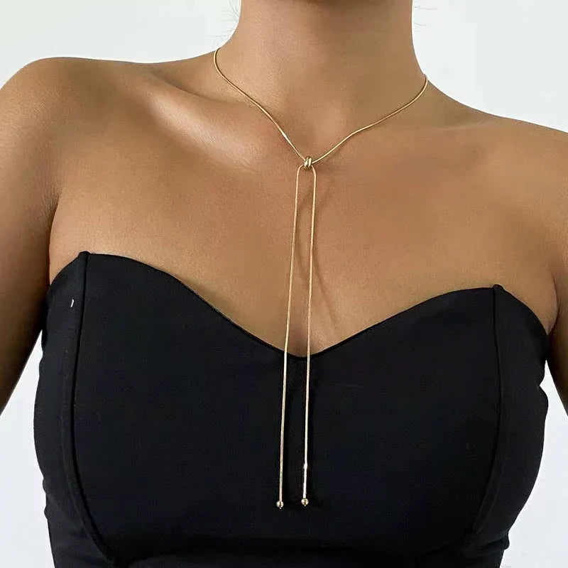 Cheville ajustable à chaîne serpent polie pour femme