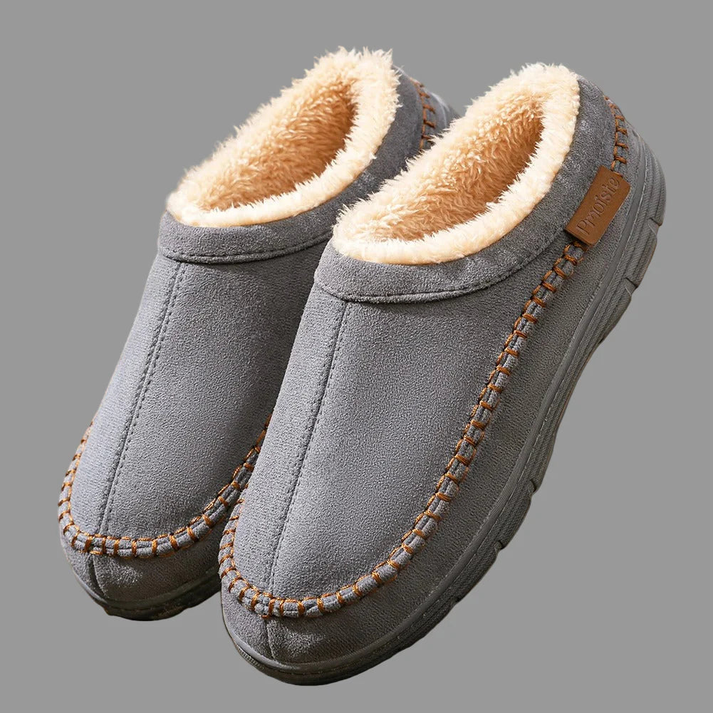 Mocassins Chauds Antidérapants en Peluche pour Hommes