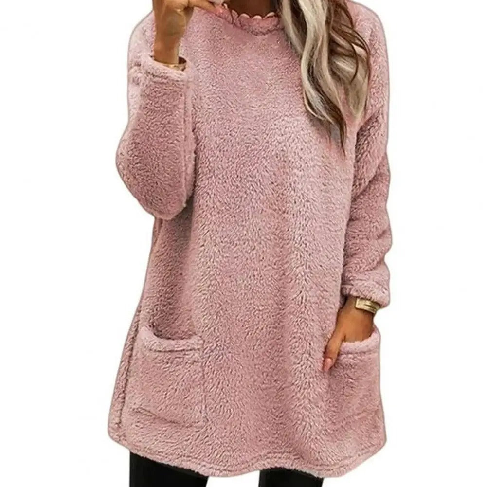 Pull femme en polaire épaisse