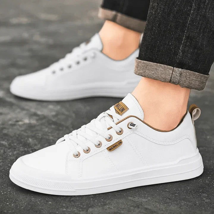 Baskets basses décontractées effet cuir pour homme