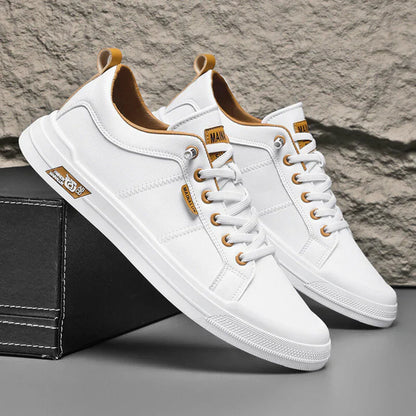 Baskets basses décontractées effet cuir pour homme