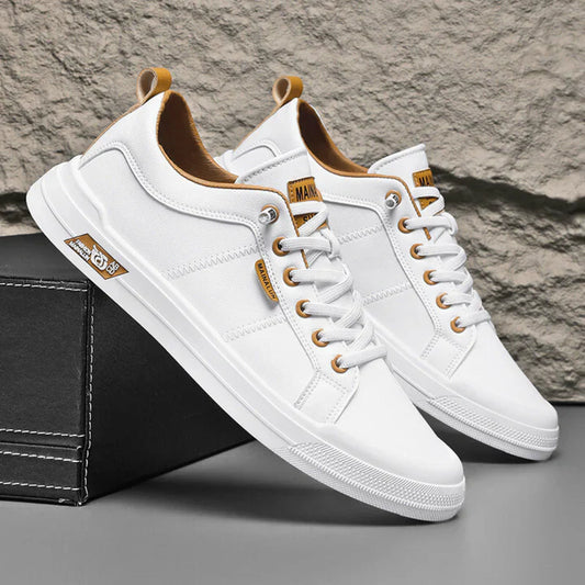 Baskets basses décontractées effet cuir pour homme
